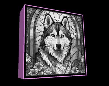 Lightbox Siberian Huskie lithophane