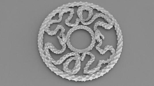 coaster in the shape of a snake, the symbol of 2025.