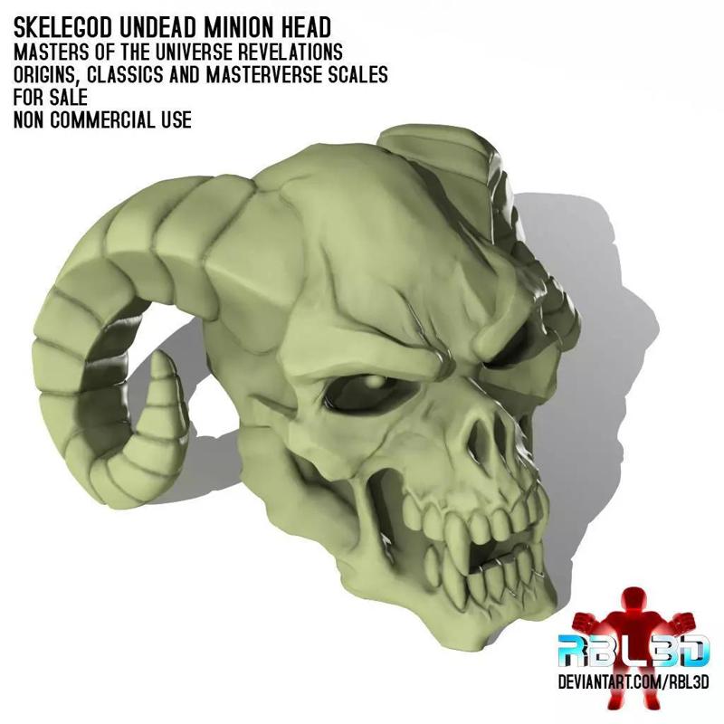 Skelegod Undead Minion Head -Motu 3 scales-