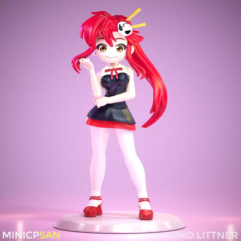 Yoko Littner - Cute Dark Mini Dress Outfit - Gurren Lagann
