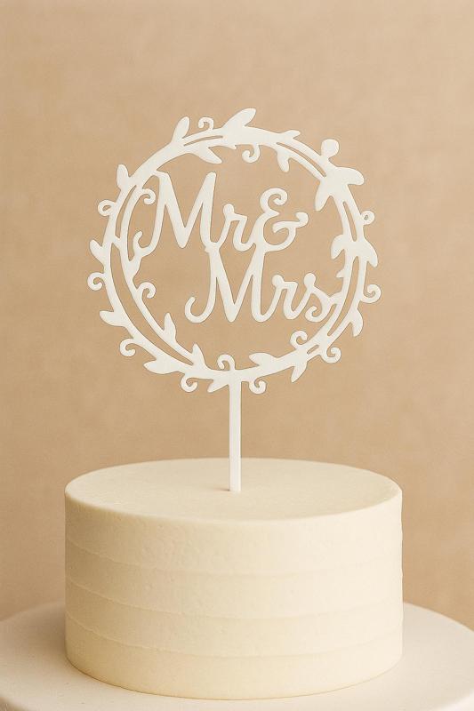 Mr & Mrs Cake Topper