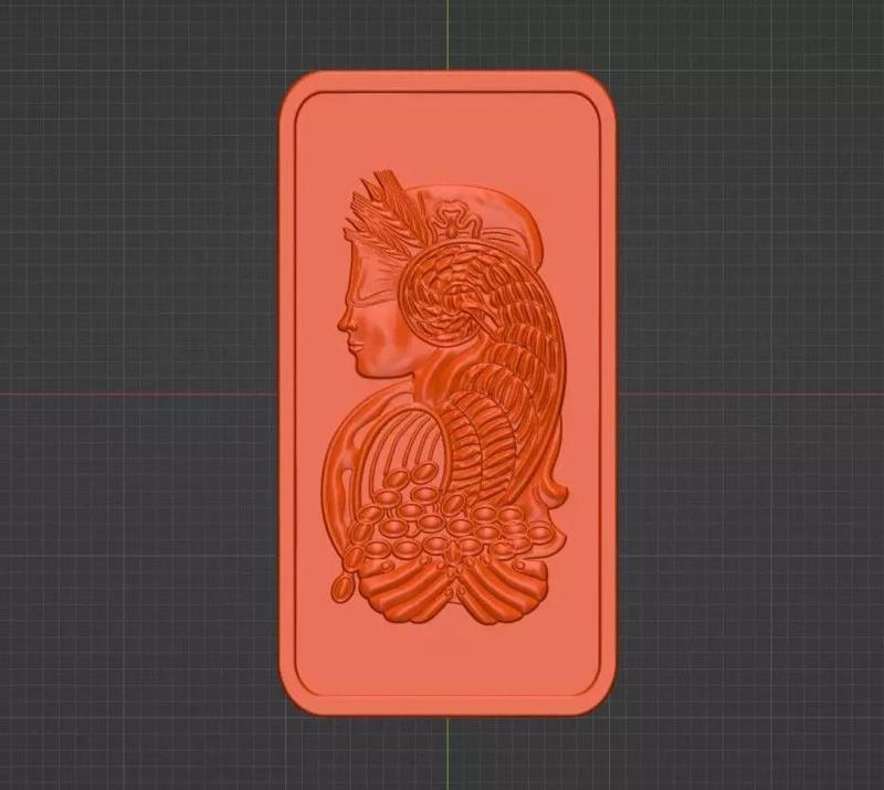 PAMP SUISSE LADY FORTUNA COIN RELIEF CNC CAM PRINT
