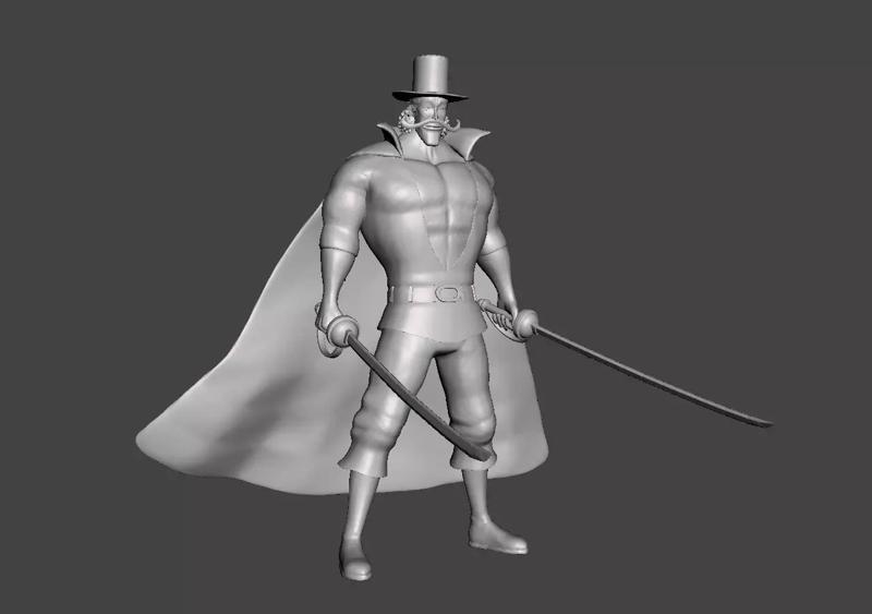 Vista 3D Model man in cape and hat