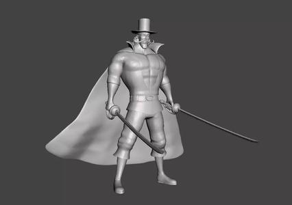 Vista 3D Model man in cape and hat