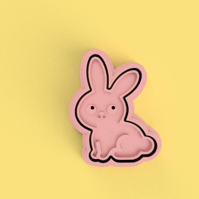 Little Bunny with a Small Egg Cookie Cutter