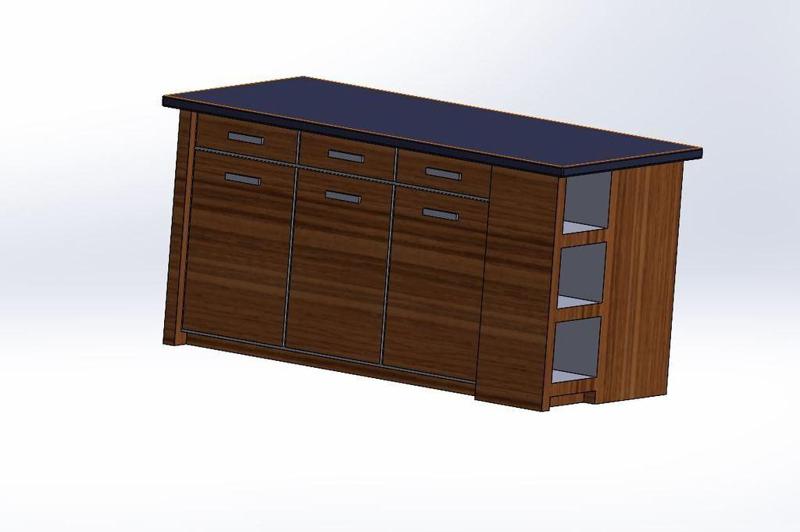 Kitchen Island (Scale 1:96)