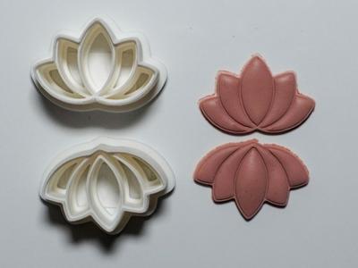 Lotus Polymer Clay Cutter Set Earrings Necklace