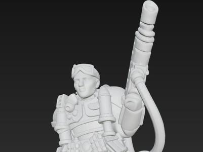 COMMANDO WITH FLAMETHROWER