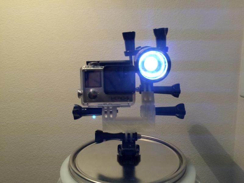 GoPro straight mount extender (double two prong / double male)