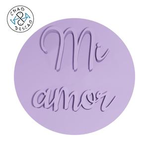 Mi Amor - Stamp (1) - Embossed + Debossed - Cookie Cutter - Fondant - Polymer Clay
