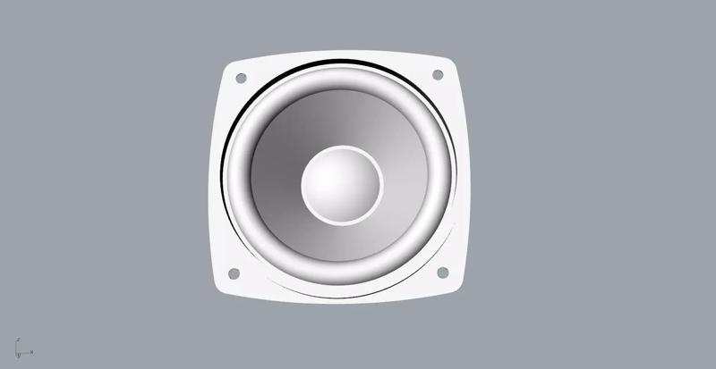 Full range speaker 3D model