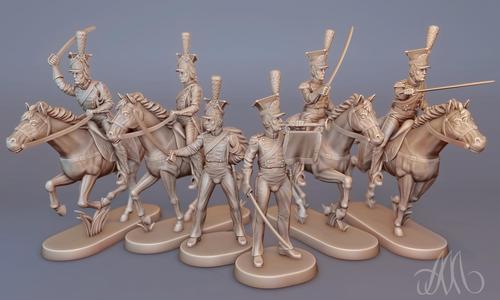 Napoleon’s Uhlans – 32mm Napoleonic Cavalry Miniatures (STL Files)