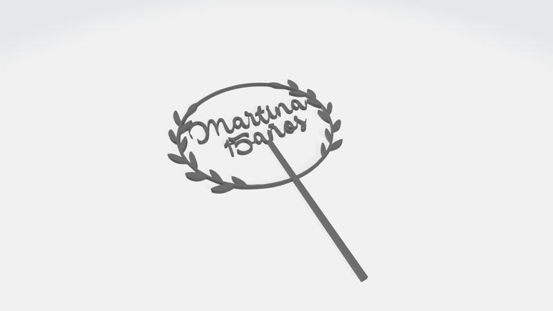 topper "Martina 15 years".