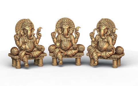 Ganesh Ji Lotus 3D  Model 10