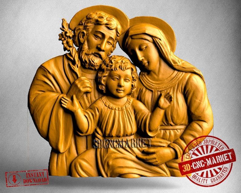 Holy Family STL, Holy Family 3d figure, stl, 3d printer STL files, 3d printing stl, best stl, STL files, stl file 3d printing