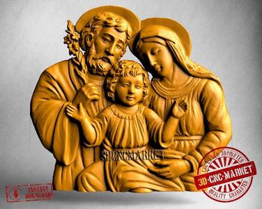Holy Family STL, Holy Family 3d figure, stl, 3d printer STL files, 3d printing stl, best stl, STL files, stl file 3d printing