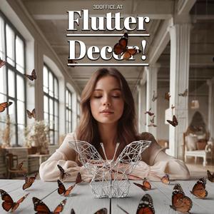 Intricate Butterfly Wire Art STL - Nature-Inspired Decor - Resin print