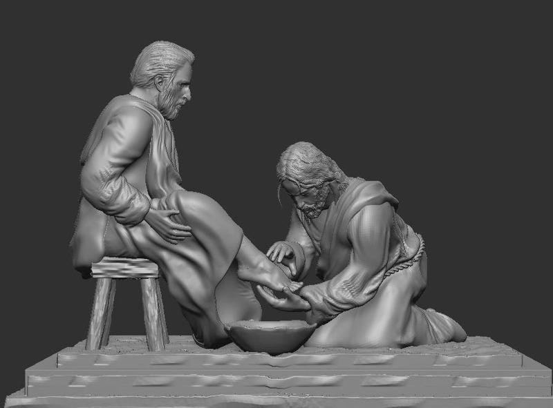 Jesus Christ washes feet