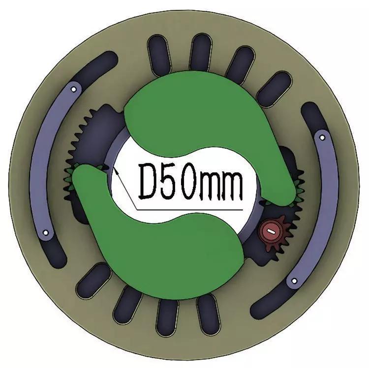 3D Printable Iris mechanism-3DP2BLROD50A