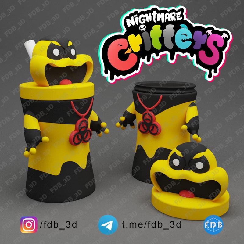 PLAYTIME POPPY CUP 4 NIGHTMARE CRITTERS / ICKY LUCKY