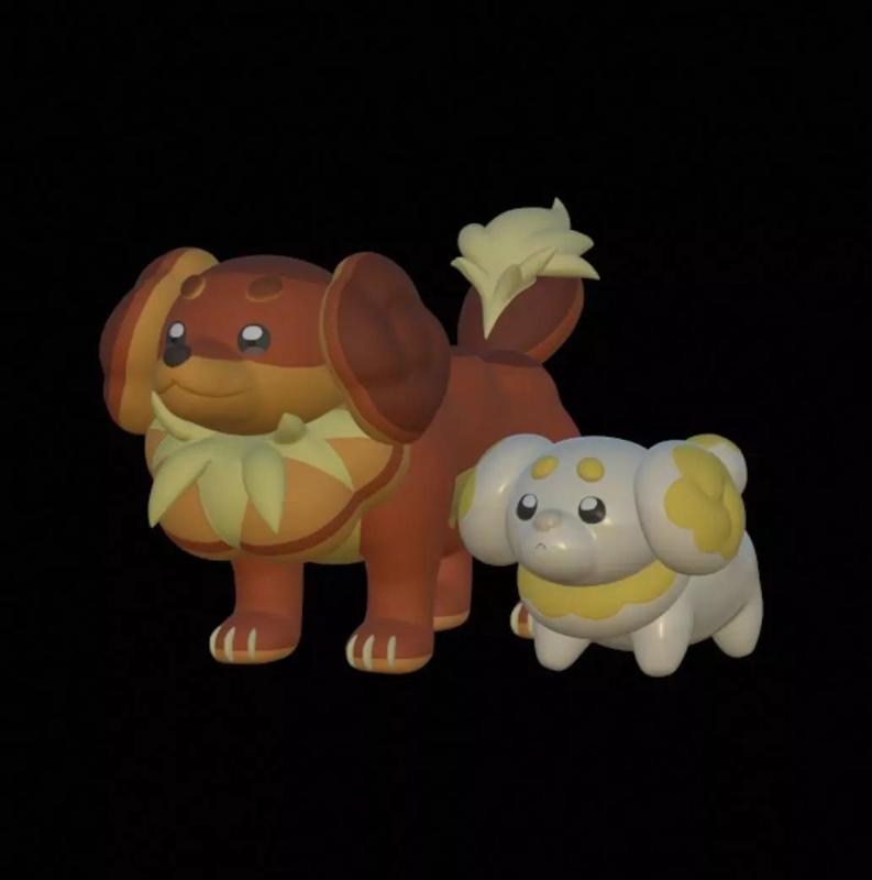 Fidough and Dachsbun Pokemon