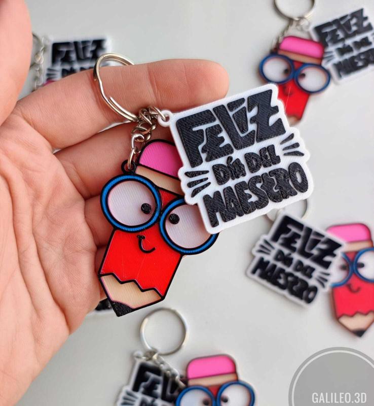 Teacher's Day keychain and pencil