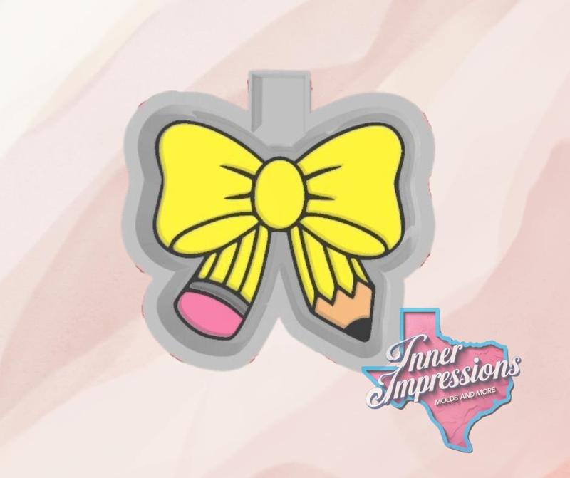 Teacher Pencil Bow Freshie Mold