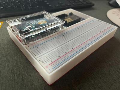 Arduino UNO Breadboard Development Platform (Low Wall Version)