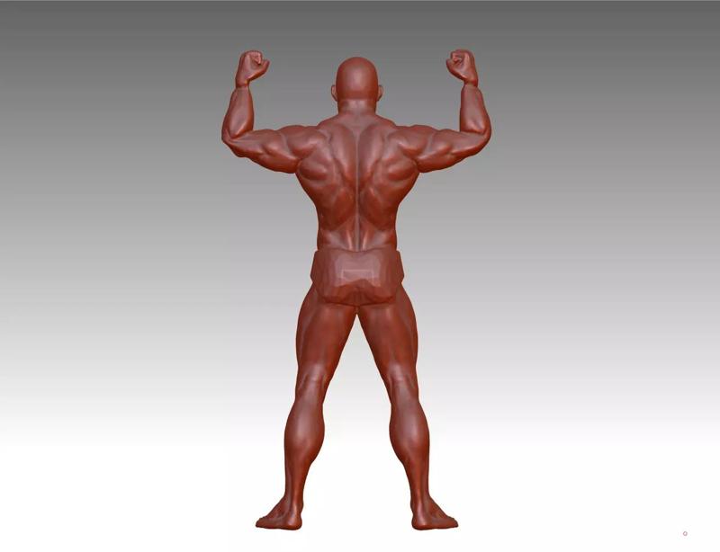 Hunk man 3D model figure male figure muscle human body