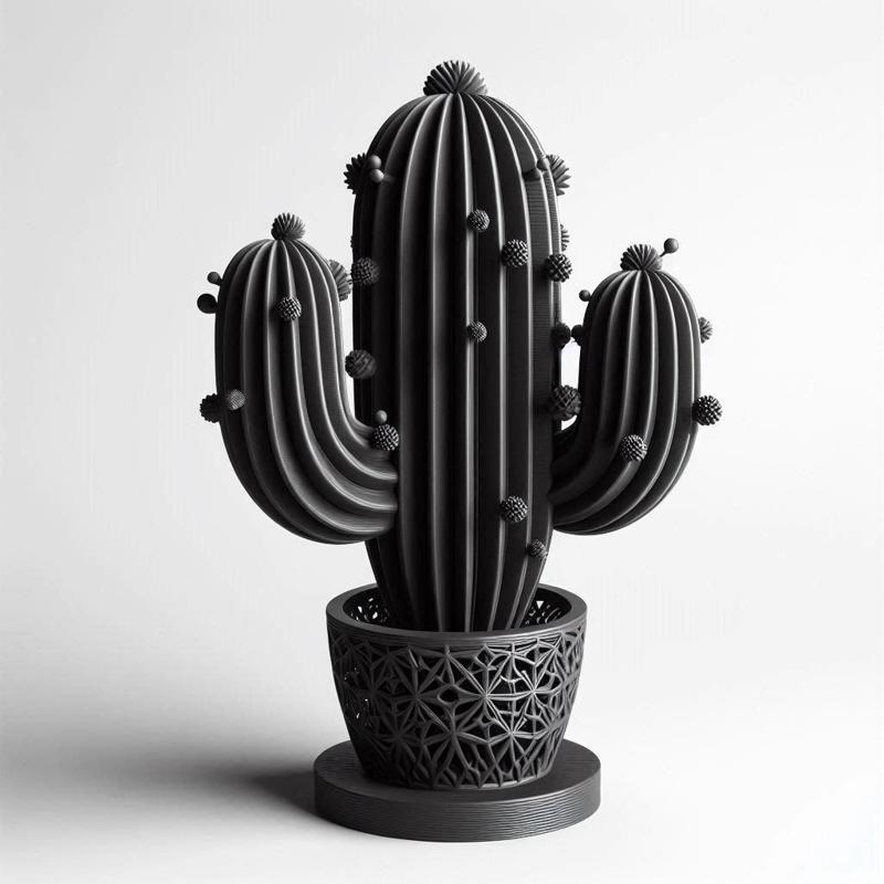 Desert Cactus 3D Print – Stylish Home Decoration Piece, Succulent Plant Model, Modern Indoor Decor