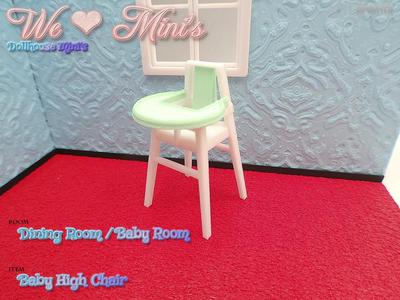 Dollhouse - Baby High Chair 1:18 1:12 1:6