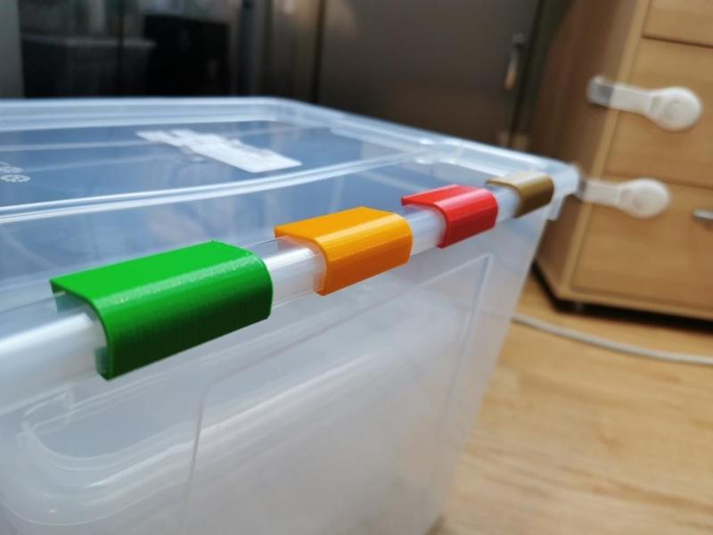 Simple, low profile, thin Ikea Samla Lid Clip