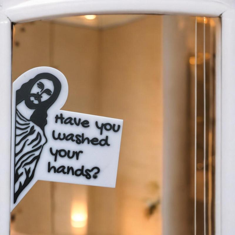 Have You Washed Your Hands? – Funny 3D-Printed Jesus Sign for Bathroom & Kitchen
