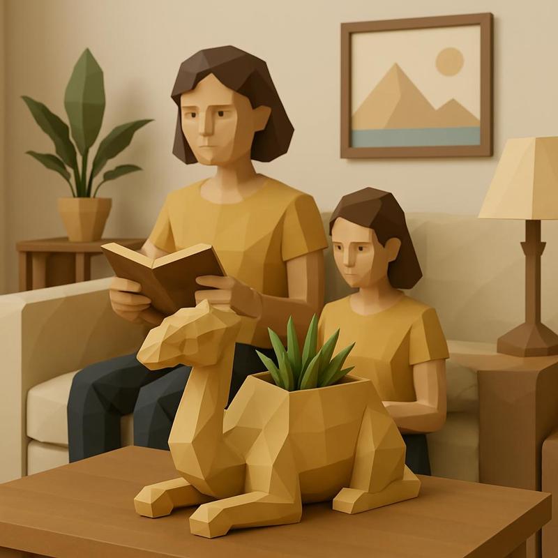 Desert Companion – Low Poly Camel Planter (FDM Friendly)
