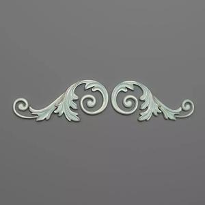 Onlay two decorative scrolls