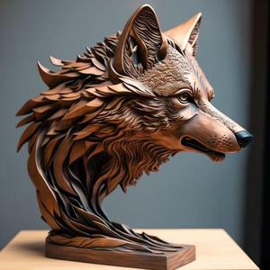 Wolf head decor