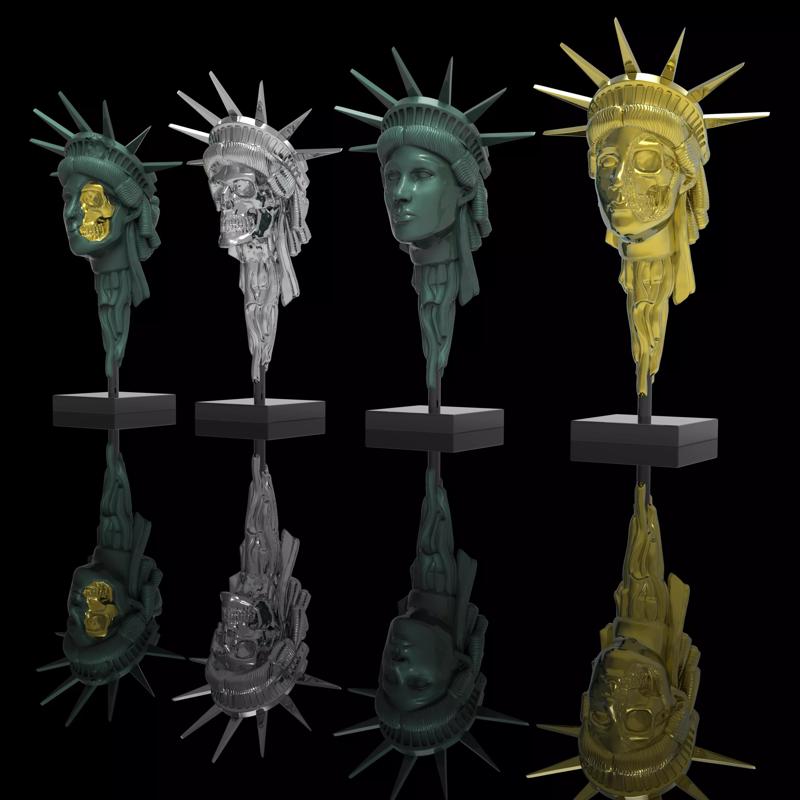 The Liberty Collection statue of skull