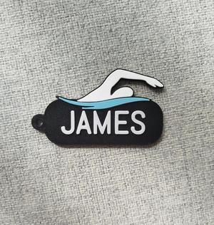 Swimmer name tag generator - James