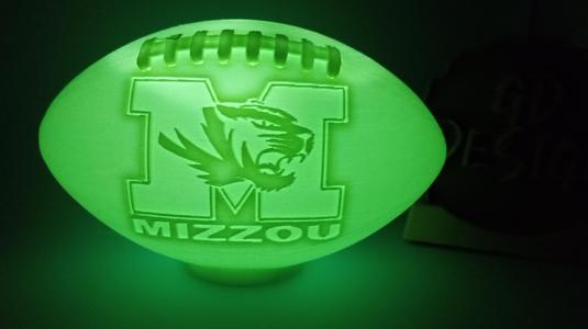 Missouri Tigers 3D College Football Light
