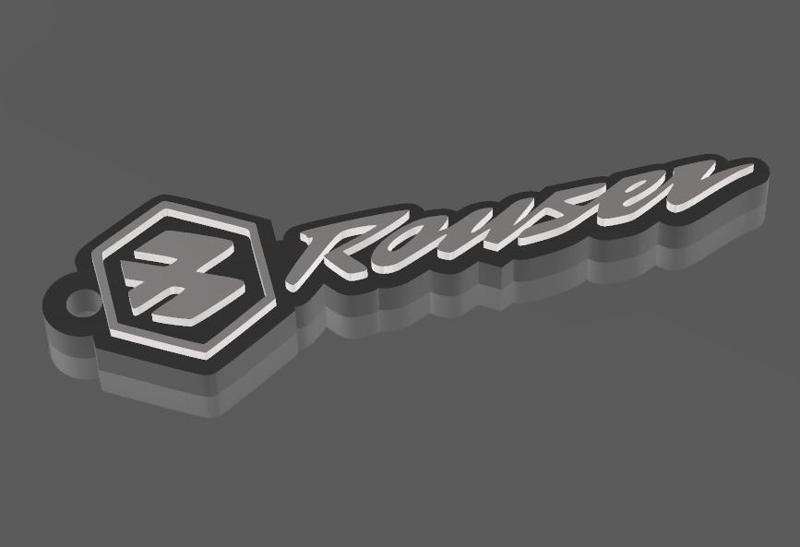 RAUSER KEY RING IN TWO COLORS, EASY TO PRINT AND CHANGE COLOR BY HEIGHT.