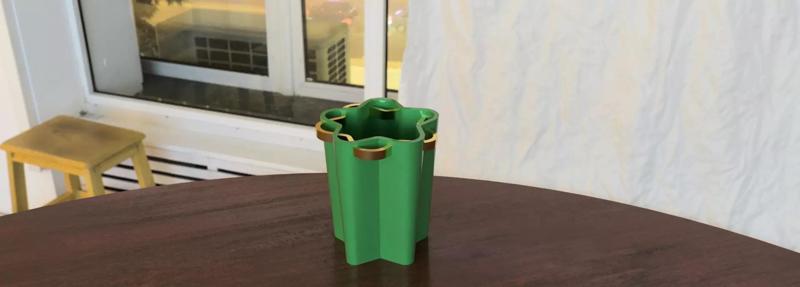 Starry Blooms 3D Starshape Flower Vase