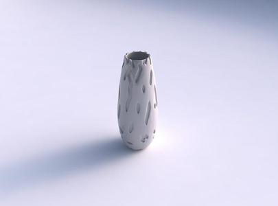Vase Bullet with cavities smooth