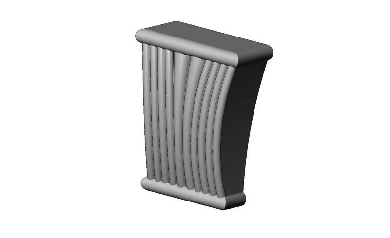 Modern ribbed curved corbel bracket