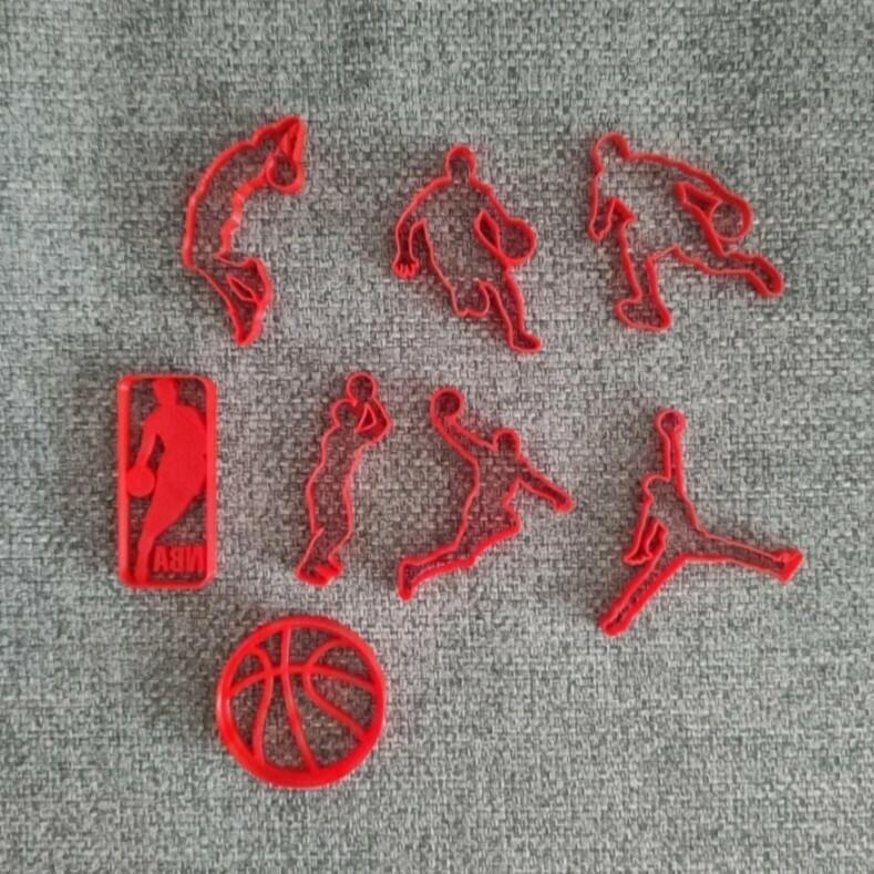 Basketball cookie cutter set NBA, lebron, jordan,...