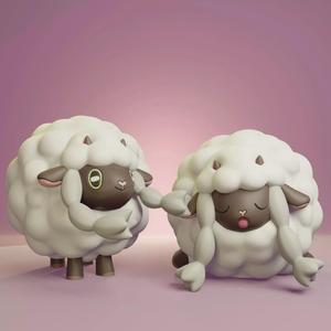 Pokemon - Wooloo with 2 different poses