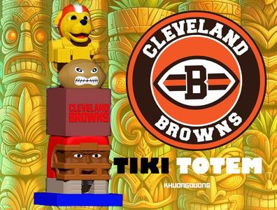 TIKI TOTEM - Cleveland Browns statue - 3d print - CNC