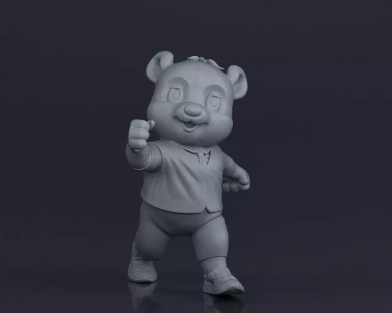 S00094 Cartoon bear 3dp