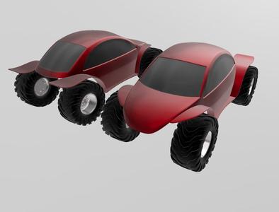 HOWLING BUG SAND RACER (OPEN ENGINE DESIGN) - VOLKSWAGEN BEETLE NEW ERA - 1:24 & 1:25 SCALE (BODY ONLY)