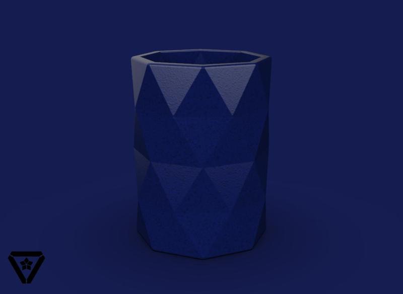 67. Facet Origami Geometric Planter Pot - V10 - Maisara (Inches)