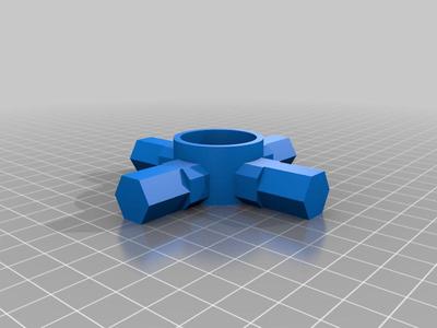 4-Way 1/2" PVC  Connector for Rotating Earring Display Stand